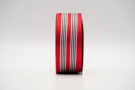 Red Grosgrain Mid-Stripes Ribbon_K1760-273